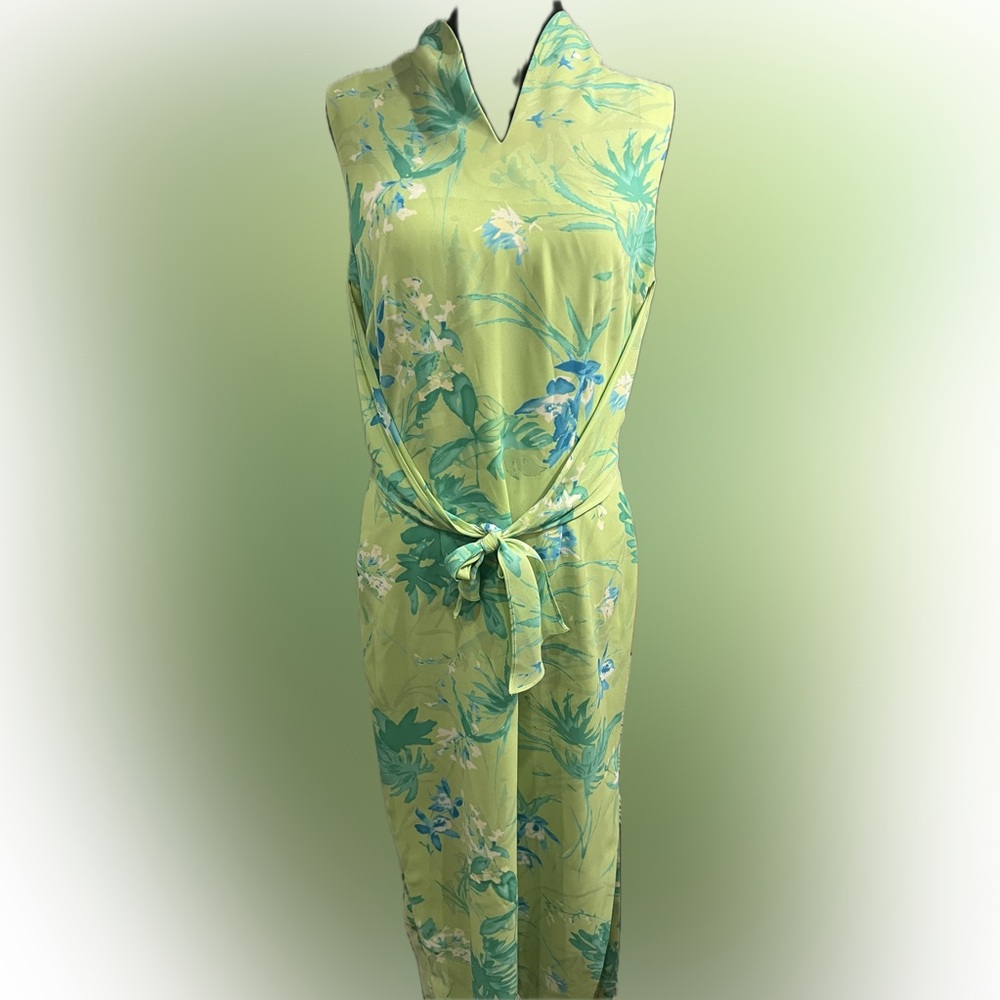 Floral Green Maxi Dress